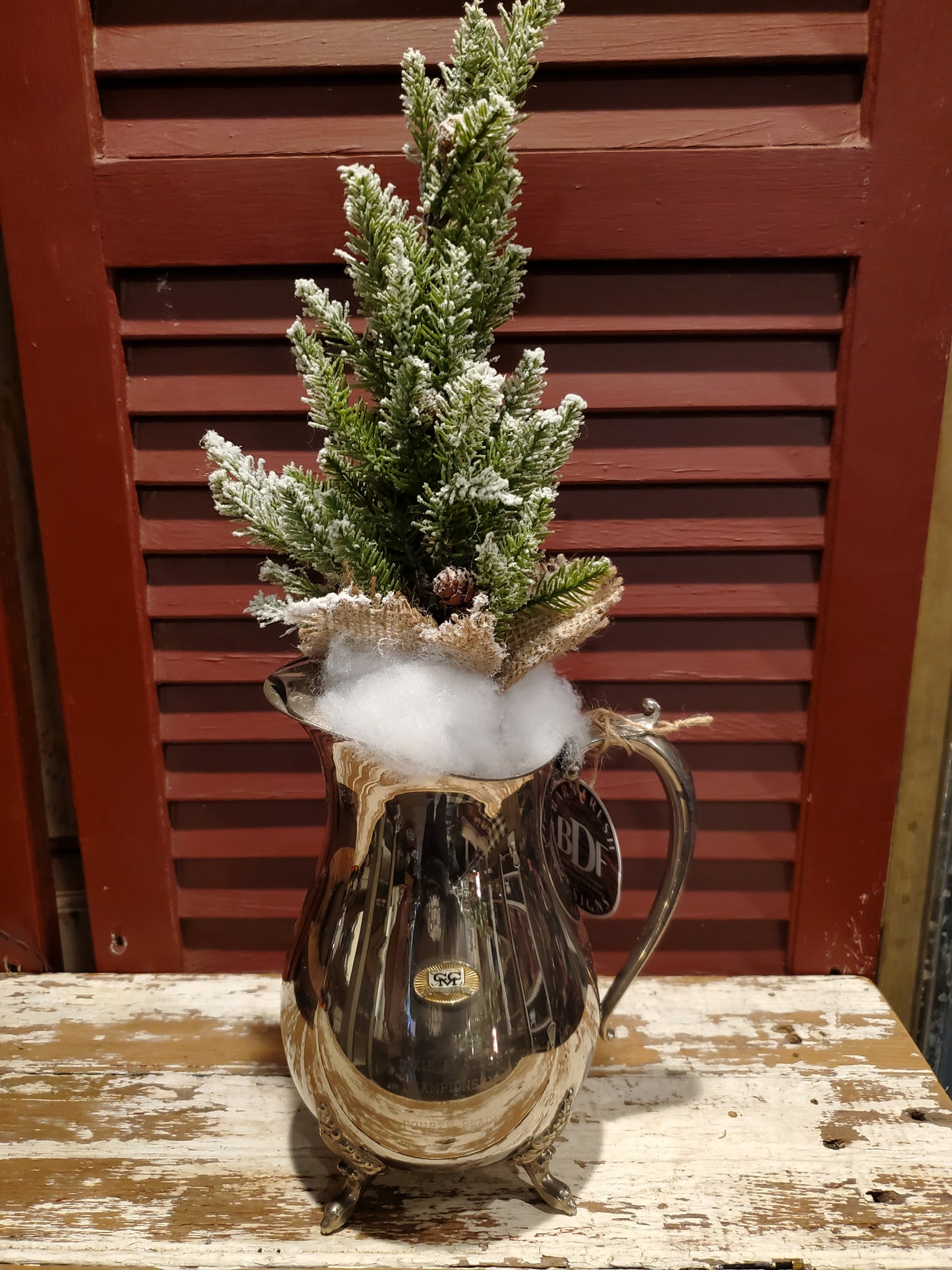 WINTERY TREES IN VINTAGE SILVER