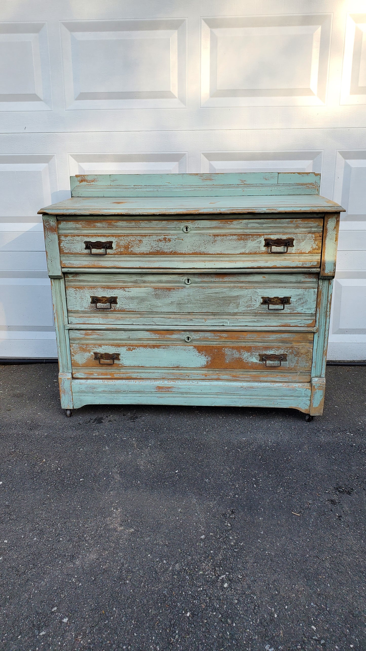 Blue Distressed Dresser SOLD