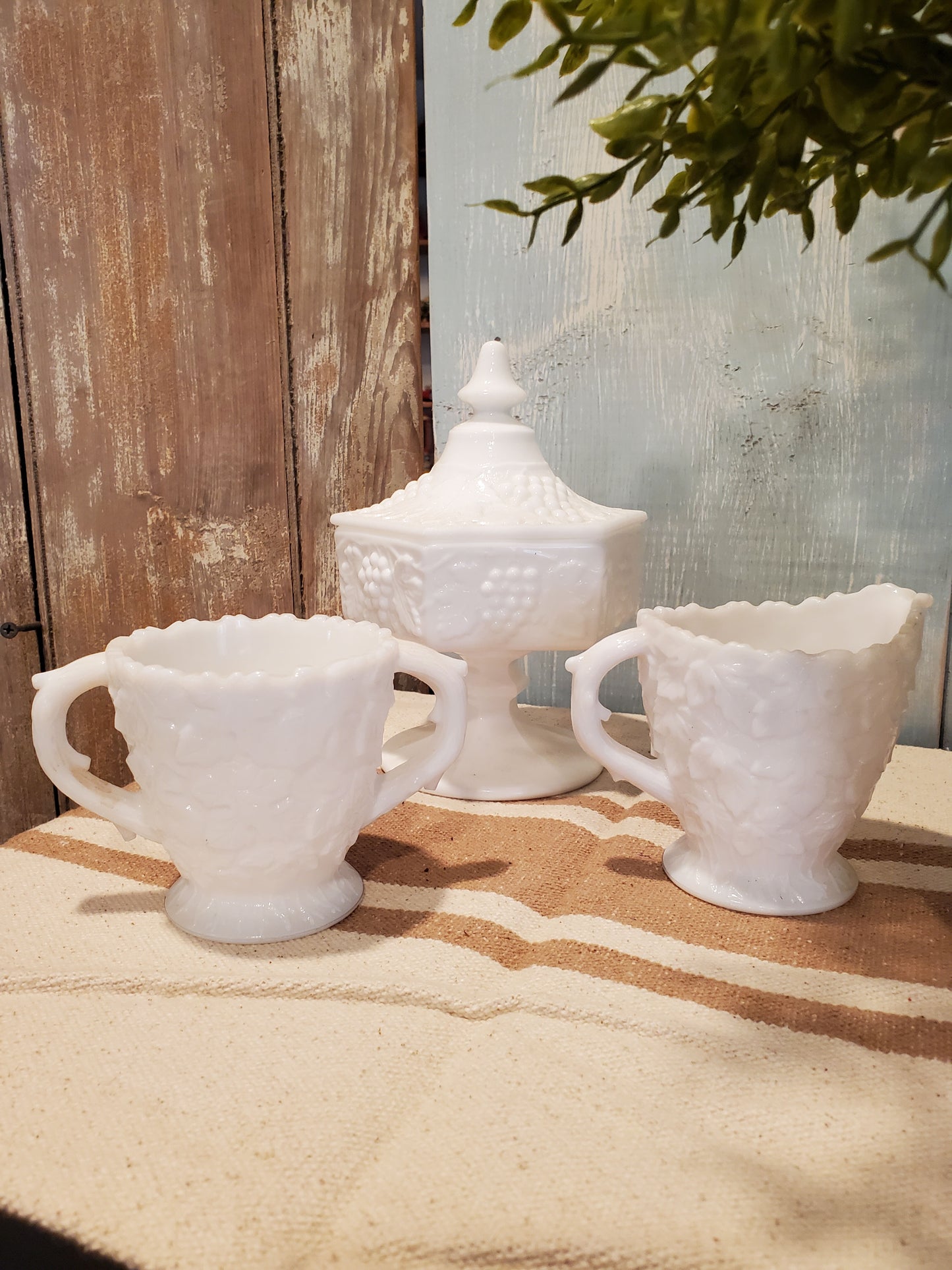 Assorted Milk Glass
