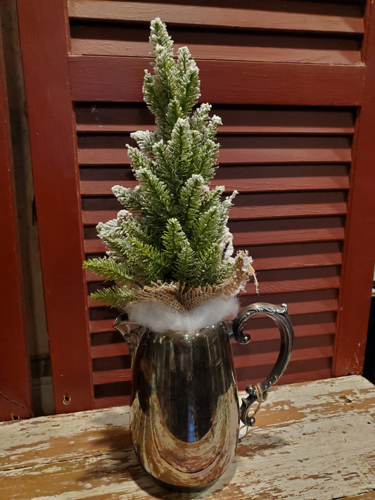 WINTERY TREES IN VINTAGE SILVER