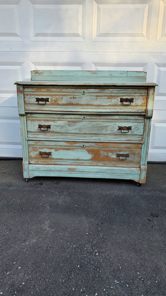 Blue Distressed Dresser SOLD
