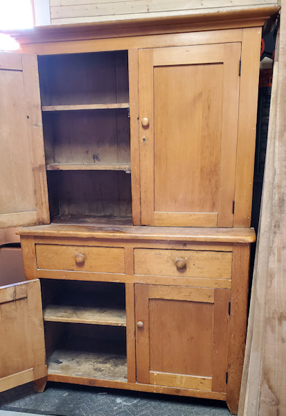 Pine Antique Step-Back Cupboard